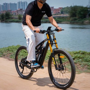 ChamRider DH420 Mountain Bike Full Suspension 7 Speed Brushless 27.5" Tire Aluminum <b>Frame</b> Waterproof E-MTB - Product Image 1