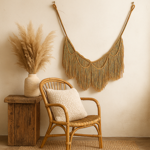 Fabriqué à la main en fibre de <span class=keywords><strong>jute</strong></span> Art minimaliste en <span class=keywords><strong>macramé</strong></span> pour <span class=keywords><strong>macramé</strong></span> vertical maison tenture murale pépinière matériaux naturels durables - Product Image 2