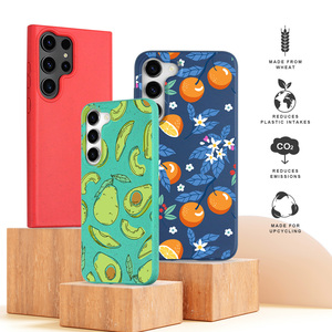 Tái chế TPU phân hủy điện thoại trường hợp Đối với <span class=keywords><strong>Samsung</strong></span> S23 S24 siêu thời trang điện thoại di động Trường hợp lúa mì ống hút phân hủy sinh học - Product Image 2