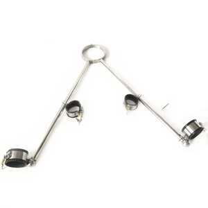 Neueste Edelstahl-Beinfixierungsfesseln, Handfesseln, Fußfesseln, Halsband-Fixierungsvorrichtungen, <span class=keywords><strong>BDSM</strong></span>-Set für Erwachsene, Sexspielzeug - Product Image 6