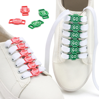 Logo personnalisé coloré gravure Sneaker lacet étiquette vierge divers Dubrae métal charme décorations accessoires