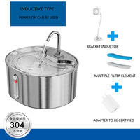 Offre Spéciale bon Service 3.2L chat fontaine à eau automatique 304 filtres en acier inoxydable distributeur d'eau automatique pour animal de compagnie