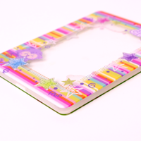 Cadre photo en acrylique double face personnalisé, design réversible, deux-en-un, cadre photo transparent personnalisé, décoration de bureau, cadeau pour photocard