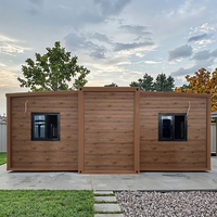 Unité en acier pliable à déploiement rapide pour la réinstallation post-séisme et le campement des réfugiés, maison conteneur extensible