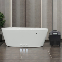 Summer Simple Style Outdoor White Acrylique Spa Bath Low Temperature Cold Soak Body Ice Bath Cold Plunge