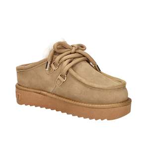 Zuecos para mujer DFSH375005 color camel con forro de piel sintética y sin cordones - Product Image 6