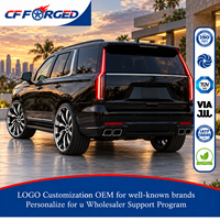 Jantes en alliage forgé monobloc de haute qualité personnalisées de 22, 24 et 26 pouces, noires, usinées, 6x139.7, pour Cadillac Escalade ESV