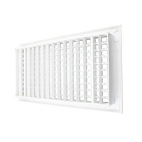 Grille de ventilation de plafond en plastique, grille de retour d'air réglable en PVC