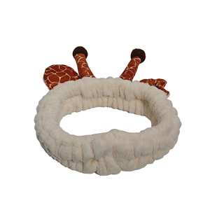Bandeau en peluche mignon girafe oreille Spa bandeau élastique doux <span class=keywords><strong>pour</strong></span> le lavage du visage et le maquillage-produit de soins personnels - Product Image 5