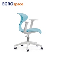 Chaise de Visiteur Pivotante à Roulettes EGROspace pour Conférences et Formation avec Accoudoirs