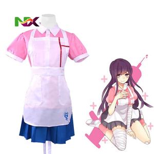 อะนิเมะดันกันรอนปะคอสเพลย์เครื่องแต่งกายเอโนชิมะ จุนโกะชุดเครื่องแบบเอโนชิมะ จุนโกะเครื่องแต่งกายกระโปรงสั้นวิกผมถักเปียหางคู่ - Product Image 3