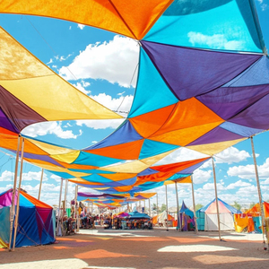 Tenda Parasole in HDPE con Telaio in Metallo, Misura Personalizzabile, Protezione UV, Resistente e Impermeabile per Uso Esterno su Balconi - Product Image 1