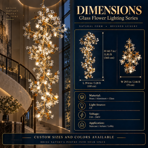Lampadario in Vetro di Lusso per Soggiorno e Hotel, Colori e Dimensioni Personalizzabili, Illuminazione di Lusso, Lampadario Artistico Moderno per Villa, Produzione di Fabbrica - Product Image 3
