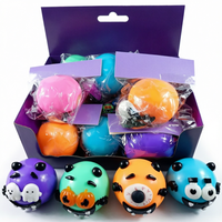 Jouet Squishy Halloween Visage de Chien Changeant, Jouet Doux à Presser, Jouet Créatif Anti-Stress à Visage Changeant pour Enfants