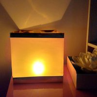 Lampu Lentera Kertas Cina Persegi untuk Doa, Mengapung di Sungai, Lampu Lilin Kertas Mengapung di Danau atau Sungai, Lentera Air Mengapung