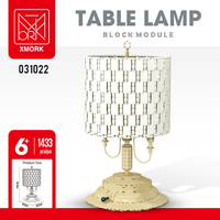 Lámpara de Mesa Vintage XMORK en Forma de Medio Círculo, Juego de Bloques de Construcción, Juguete Educativo de Plástico ABS, 40 Piezas, Edades 8-13 Años