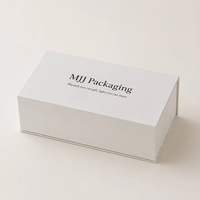 Boîte cosmétique magnétique recyclée pour 3 pots, emballage cadeau, boîte cosmétique personnalisée pour ensemble de soins de la peau avec logo, boîte à bougies blanche