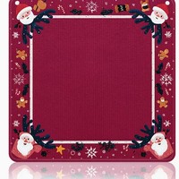 Tapis de Mahjong Américain de Luxe Professionnel et Moderne, Thème Hiver Festif, avec Règles Imprimées et Guide Charleston, Antidérapant pour Table