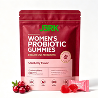 Gummies Probiotiques Vitaminées à Prix de Gros 5 Milliards d'UFC Saveur Canneberge Végétaliennes pour Adultes Soutien Santé Intestinale Féminine Approvisionnement en Vrac