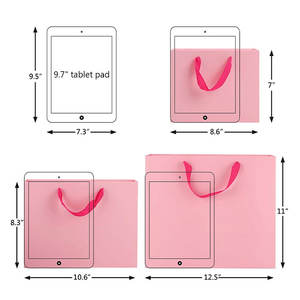 Sac biodégradable emballage victorias secret rose shopping sacs en papier logo - Product Image 5