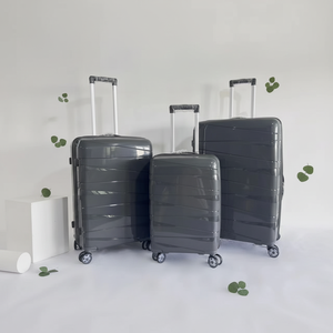 3 Pcs PP Luggage Set Custom Logo Design 20 Inch Carry on Trolley Case Password Lock <strong>Travel</strong> Suitcase With Spinner Wheels - Product Image 1