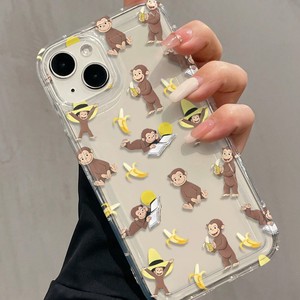 เคสโทรศัพท์มือถือลายลิงกล้วยน่ารักสำหรับ <span class=keywords><strong>iPhone</strong></span> 17 16 15 Air Pro Max แบบใส รูใหญ่ ป้องกันการกระแทก - Product Image 2