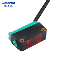 Sensor Fotoelektrik Laser Titik Kecil BGS, Saklar Foto Penekan Latar Belakang Cahaya Merah Tampak, IP65 untuk Mesin Pengemasan
