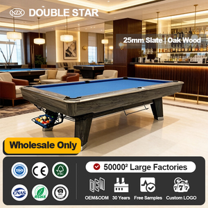 <span class=keywords><strong>Mesa</strong></span> de Billar SZX de 9 Pies de Madera de Roble Macizo |   Pizarra Profesional de 3 Piezas de 25 mm |   <span class=keywords><strong>Mesa</strong></span> de Snooker Comercial OEM para Club, Apta para el Hogar y con Certificación ITTF - Product Image 1