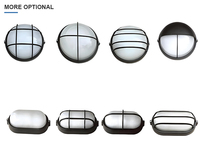 Lampe murale extérieure moderne en aluminium, forme ovale ronde, source de lumière LED E27, blanc chaud, étanche, pour jardin