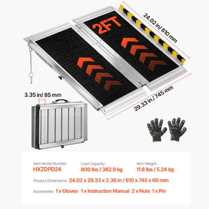 Rampa Portátil <span class=keywords><strong>de</strong></span> Aluminio <span class=keywords><strong>para</strong></span> Sillas <span class=keywords><strong>de</strong></span> Ruedas, Plegable, Antideslizante, Apta <span class=keywords><strong>para</strong></span> Personas con Discapacidad, Suministro Directo <span class=keywords><strong>de</strong></span> Fábrica - Product Image 2