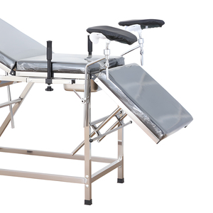 Cama de Partos Ginecológica y Obstétrica de Acero Inoxidable para Hospital, Ajustable en Altura, con 4 Patas y Colchón - Product Image 3