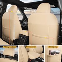 Ensemble complet de housses de sièges de voiture en cuir personnalisées pour Ford Explorer 2016-2024 6/7 sièges toutes saisons étanche décoration intérieure de voiture