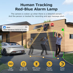 חיצוני חדש 6w פאנל סולארי 4g סוללה SIM 6mp 36x זום <span class=keywords><strong>wifi</strong></span> מצלמת ip66 מתכת עדשה כפולה לייזר אור מצלמה סולארית - Product Image 5