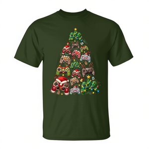 Camiseta de Navidad con diseño de controlador de videojuegos y Papá Noel - Product Image 2
