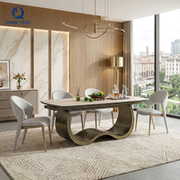 Mesa de Comedor Extensible de Lujo, Elegante y Moderna, Transformable, para el Hogar, Apartamento, Muebles Multifuncionales