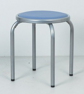 Muebles para el Hogar Baratos, Taburete Apilable Redondo con Asiento Acolchado y Patas de Metal 7271 - Product Image 3