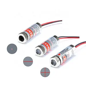 650nm 5mW linea punto rosso croce modulo Laser testa lente in vetro focalizzabile testa a diodo Laser regolabile diametro industriale 12MM 5V