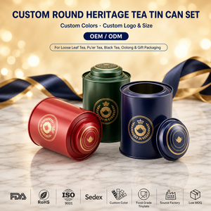 Envase <span class=keywords><strong>de</strong></span> Metal Redondo Personalizado <span class=keywords><strong>de</strong></span> Fábrica, Lata <span class=keywords><strong>de</strong></span> Hojalata, Empaque <span class=keywords><strong>de</strong></span> Regalo <span class=keywords><strong>de</strong></span> Lujo para <span class=keywords><strong>Hojas</strong></span> <span class=keywords><strong>de</strong></span> Té, Té <span class=keywords><strong>de</strong></span> Hoja Suelta - Product Image 1