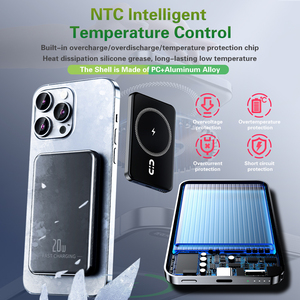 Sạc dự phòng không dây từ tính siêu mỏng hợp kim nhôm 10000mAh 5000mAh, mini di động cho điện thoại - Product Image 2