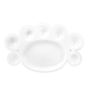 Paleta de pintura de plástico de 8 Agujeros al por mayor, placa mezcladora de colores de pies pequeños para suministros de arte, incluyendo pintura al óleo, venta al por mayor de plástico - Product Image 6