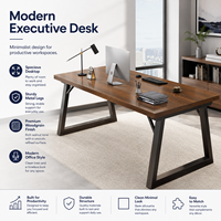 Bureau d'ordinateur simple pour adulte, bureau, chambre, e-sport, apprentissage à domicile, banc de travail mural long HD-0D-08