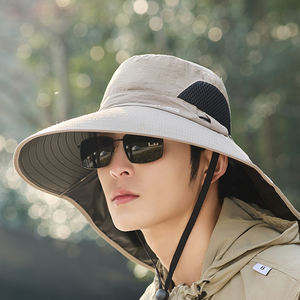 Estate Outdoor uomo nuova protezione UV cappello secchio protezione collo per la pesca in montagna con tesa larga - Product Image 2