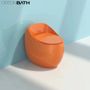 ORTONBATH Egg Shape One Piece Inodoro Ceramic Toilette Bowl One Piece <strong>Toilet</strong> Dual Flush <strong>Blue</strong>, Glossy White <strong>Toilet</strong> - Product Image 4