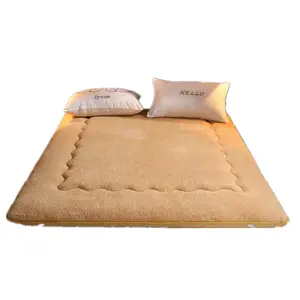 Polyester Sherpa Lông Cừu Chất Liệu Ấm Mềm Topper Giá Rẻ Foam Nệm Pad