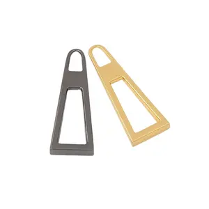 Nolvo World 4 colors 49*18mm garment accessories custom metal triangle zipper pull 5# zipper puller slider for handbags