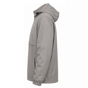 Veste coupe-vent en toile pour homme, de haute qualité, à capuche, pour l'hiver, design personnalisé, imperméable, logo personnalisé sur le devant - Product Image 2