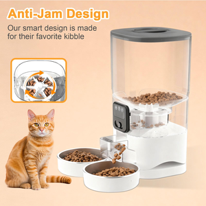 OEM Automatic Smart Pet <b>Feeder</b> Stainless Steel Dog and <b>Cat</b> Food Dispenser with Battery Power Slow Food Timed Auto Bowls - Product Image 5