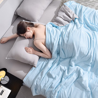 Couette d'été rafraîchissante en nylon-spandex et soie glacée, légère, fine, double face, pour climatisation, lavable en machine