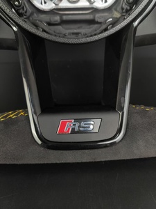 Volante Sportivo RS in Alcantara e Pelle Traforata con Cuciture e Indicatore Superiore Compatibile con <span class=keywords><strong>Audi</strong></span> A3/A4/A5/A6/A7/RS3/RS4/RS5/<span class=keywords><strong>RS6</strong></span>/RS7/R8 - Product Image 3