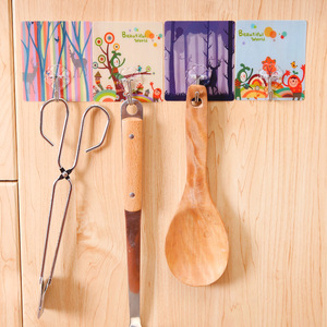 Home use, traceless <b>hooks</b>, street vendor supplies, creative bathroom and <b>kitchen</b> door <b>hooks</b>, printed transparent no-drill - Product Image 3